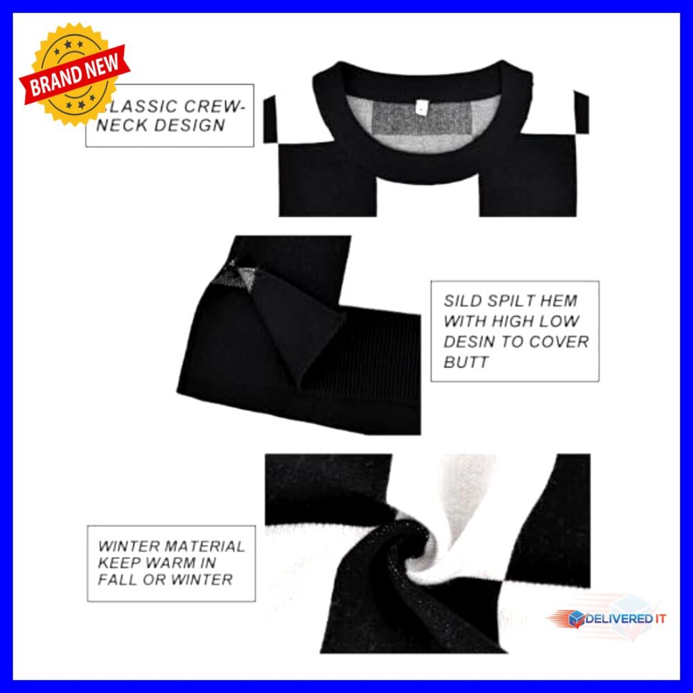 Plus Size Oversized Pullover Sweater Side Split C… - image 5